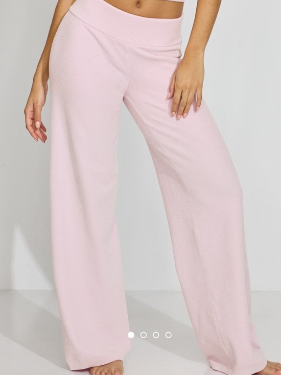 Garage Other - Garage Chenille Low Rise Wide-Leg Pants - Pink